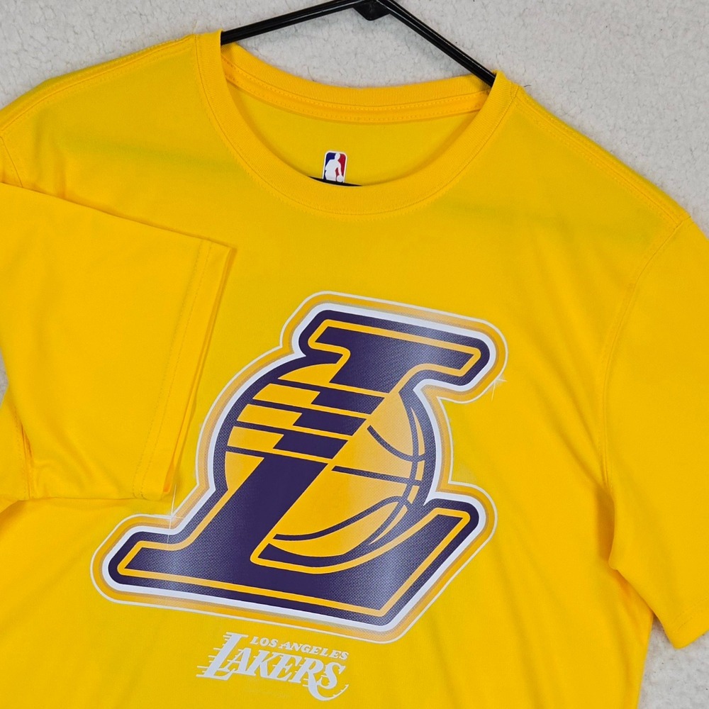 NBA Mens Los Angeles Lakers LeBron James #6 Shirt Medium Yellow Graphic Sporty M